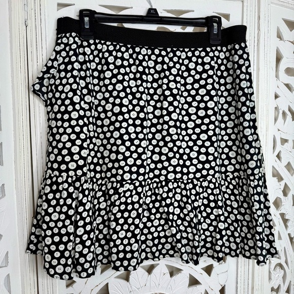 Anthropologie Maeve Button Print Mini Skirt - Picture 3 of 7